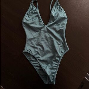SOLD Gooseberry Lagoon Satin One-Piece Swimsuit
